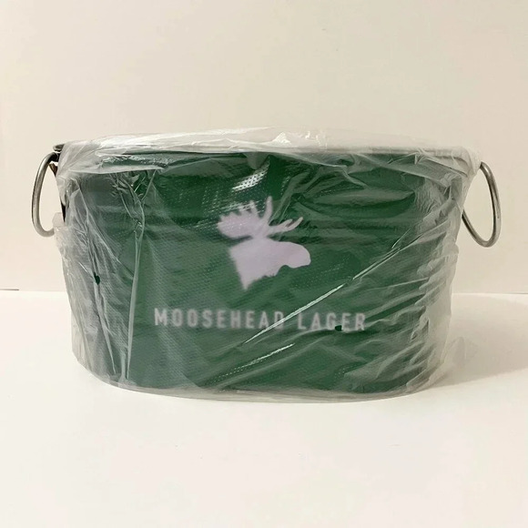 Moosehead Lager Beer  Green Galvanized Metal Ice Bucket NEW - Picture 1 of 11